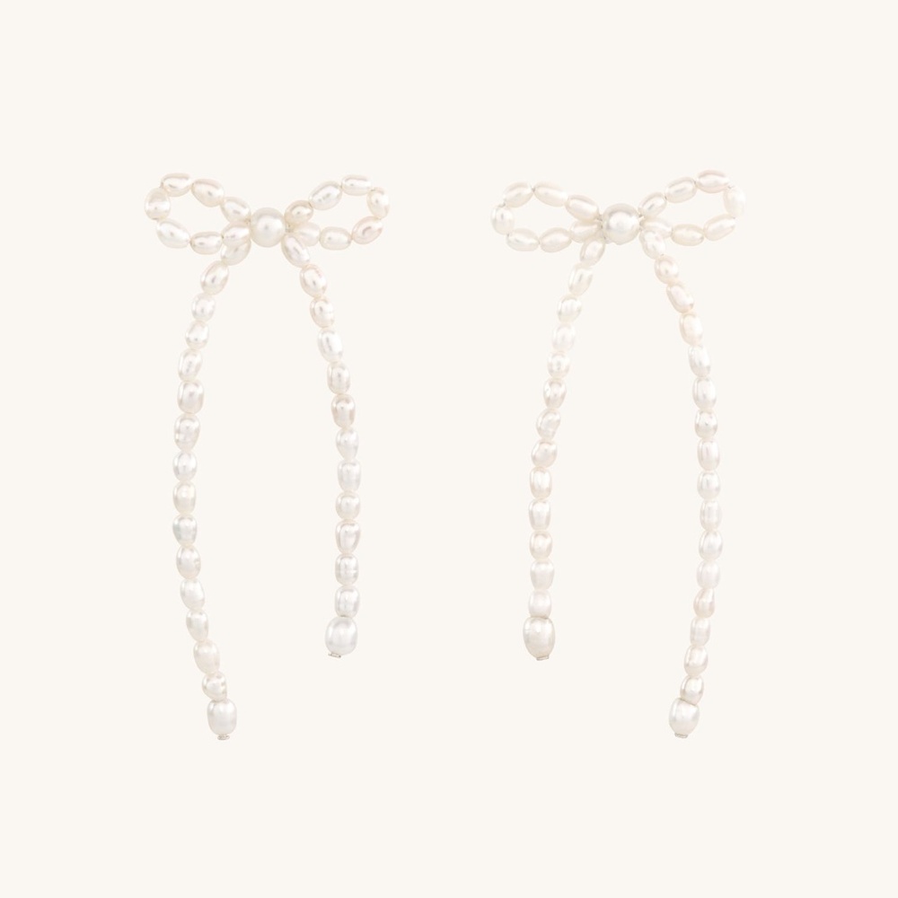 Margot Pearl Bow Earrings (pair) - Kara Yoo x Catbird